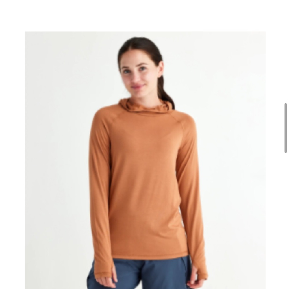 Comfortable lightweight UPF hoodie/long sleeve shirt
